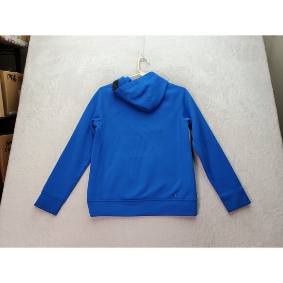 adidas Hoodie Youth‎ Large Blue Polyester Long Sleeve Embroidered Logo Pullover - Picture 2 of 10